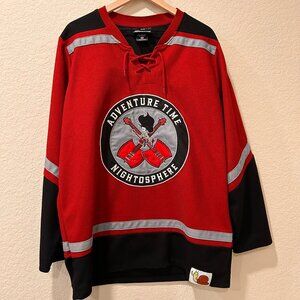 Adventure Time Marceline Hockey Jersey Burgundy Black Size Large Unisex